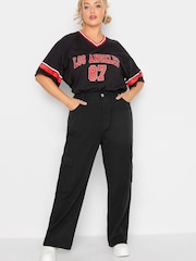 Yours Curve Black Cargo Jean - Image 4 of 6