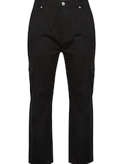 Yours Curve Black Cargo Jean - Image 6 of 6