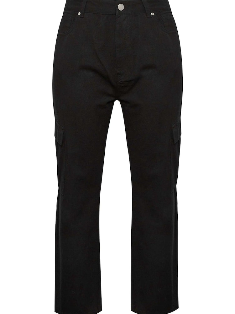 Yours Curve Black Cargo Jean - Image 6 of 6
