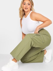 Yours Curve Green Cargo Jean - Image 3 of 5