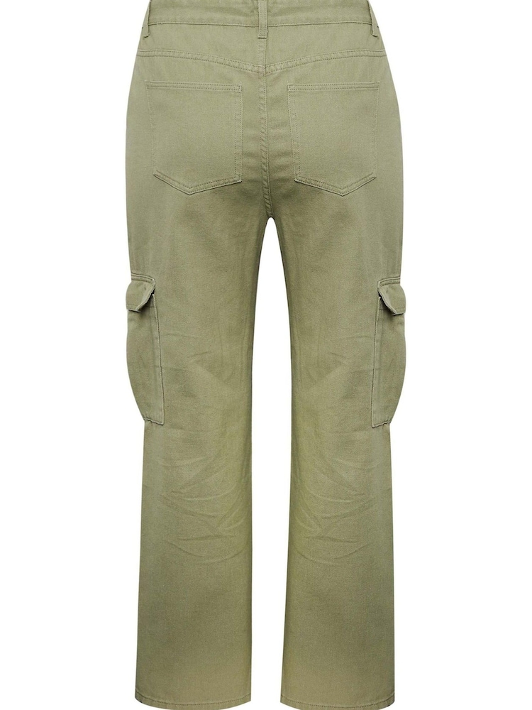 Yours Curve Green Cargo Jean - Image 5 of 5