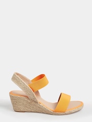 Yours Curve Orange Extra-Wide Fit Espadrille Wedge - Image 2 of 4