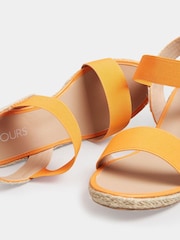 Yours Curve Orange Extra-Wide Fit Espadrille Wedge - Image 4 of 4