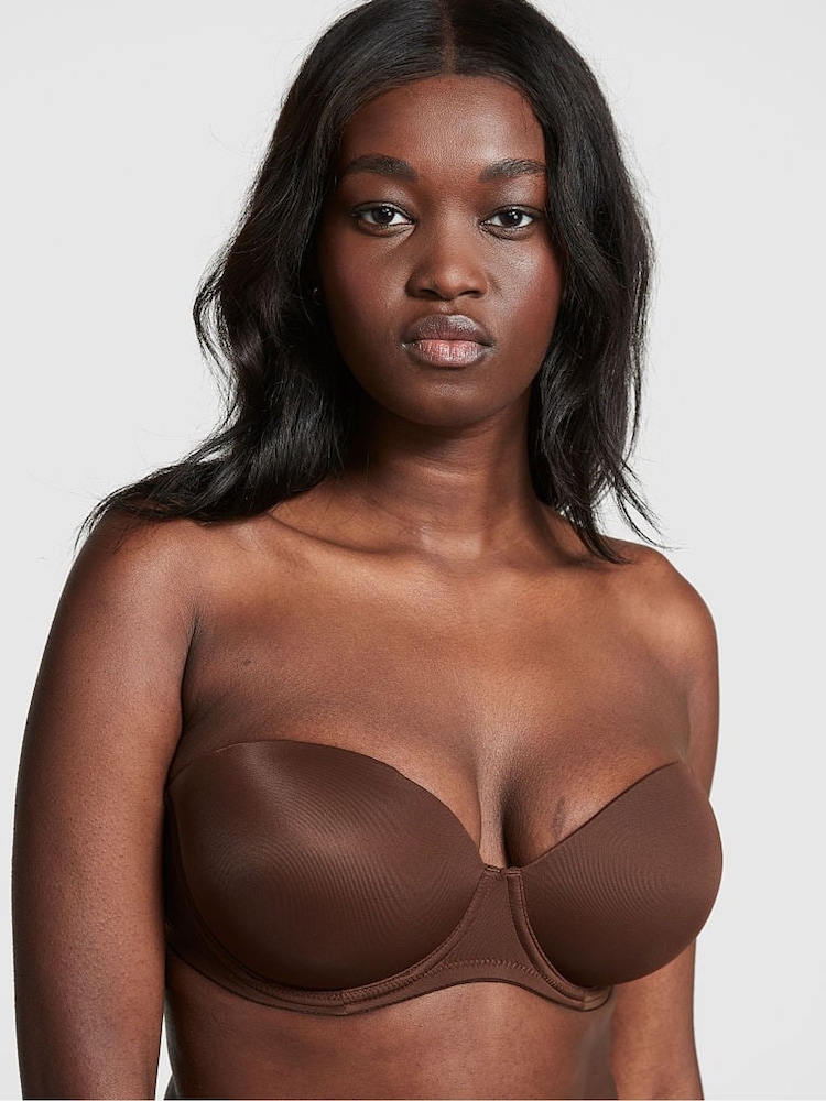 Victoria's Secret PINK Nude Ganache Smooth Multiway Strapless Push Up Bra - Image 1 of 3