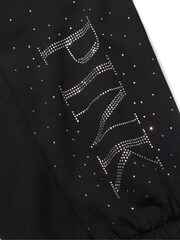 Victoria's Secret PINK Pure Black Shine Everyday Fleece Classic Joggers - Image 2 of 2