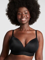 Victoria's Secret PINK Black Smooth Non Wired Push Up Smooth T-Shirt Bra - Image 1 of 3