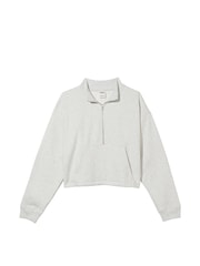 Victoria's Secret PINK Heather Stone Grey  Fleece Sweatshirt - Image 1 of 2