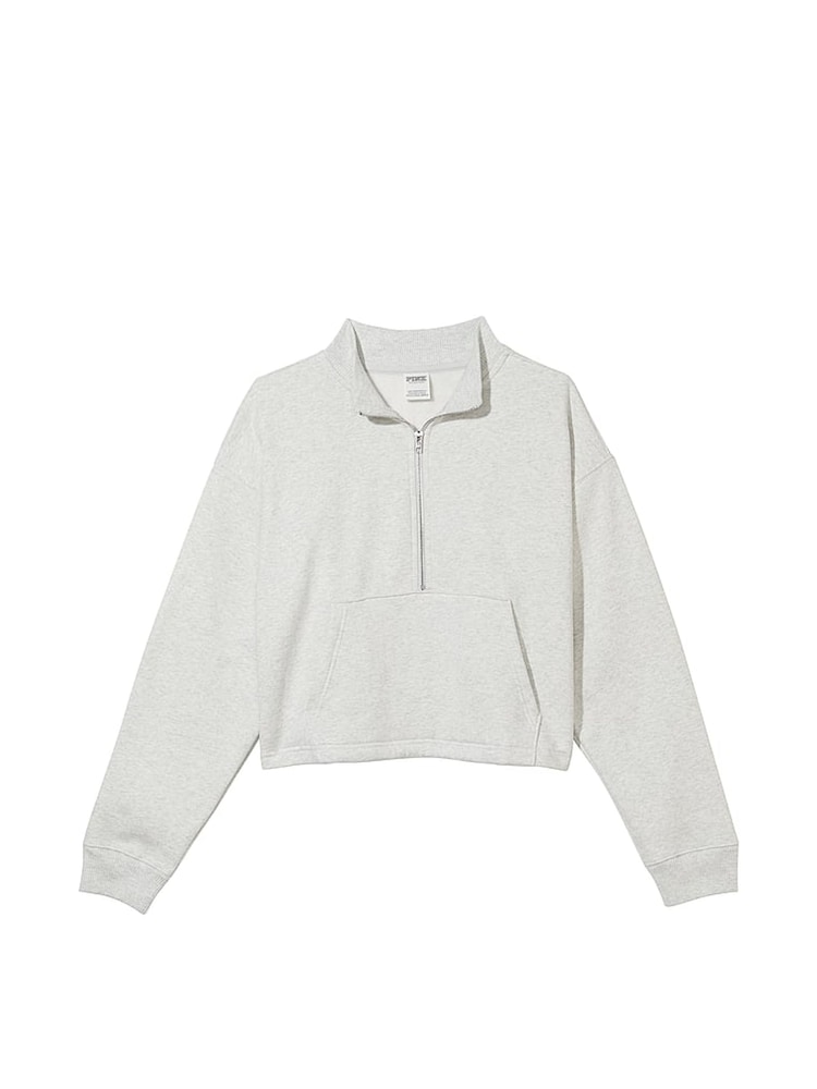 Victoria's Secret PINK Heather Stone Grey  Fleece Sweatshirt - Image 1 of 2