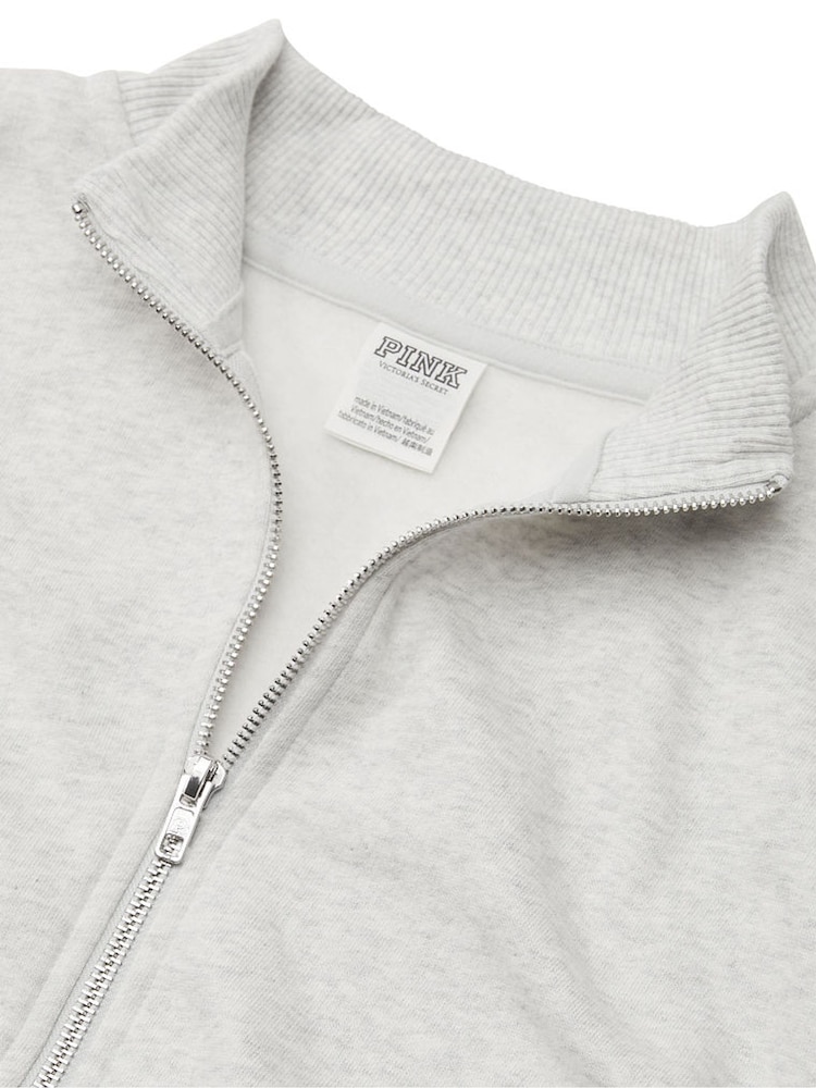 Victoria's Secret PINK Heather Stone Grey  Fleece Sweatshirt - Image 2 of 2