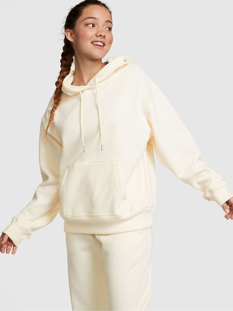 Victoria's Secret PINK Cream Oversized Premium Fleece Oversized Hoodie - Image 1 of 3 Victoria's Secret PINK Cream Oversized Premium Fleece Oversized Hoodie - Image 1 of 3