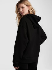 Victoria's Secret PINK Pure Black Oversized Premium Fleece Oversized Hoodie - Image 2 of 3