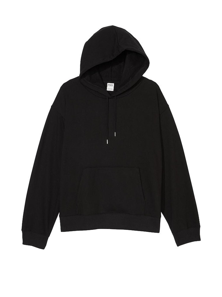 Victoria's Secret PINK Pure Black Oversized Premium Fleece Oversized Hoodie - Image 3 of 3
