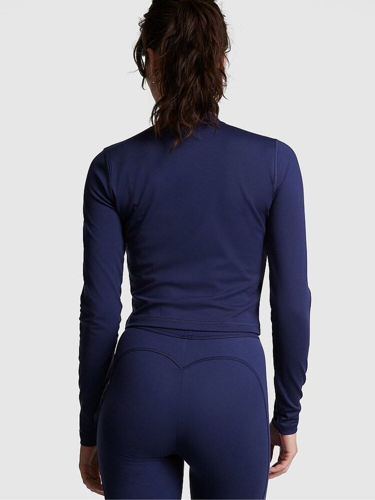 Victoria's Secret PINK Midnight Navy Blue Active Full Zip Jacket - Image 2 of 3