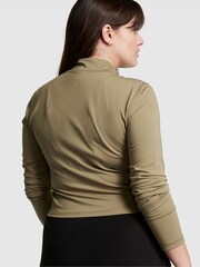 Victoria's Secret PINK Dusted Olive Green Active Full Zip Jacket - Image 2 of 3