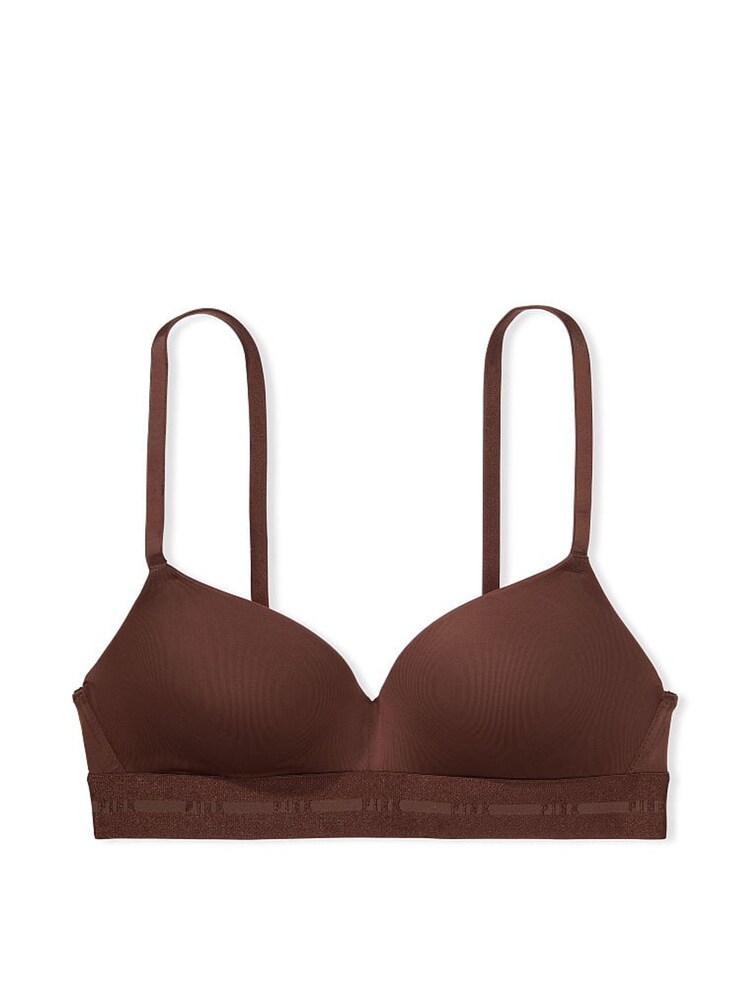 Victoria's Secret PINK Nude Ganache Non Wired Push Up Smooth T-Shirt Bra - Image 4 of 4