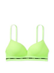 Victoria's Secret PINK Pop Lime Green Smooth Non Wired Push Up Smooth T-Shirt Bra - Image 3 of 3