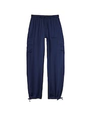 Victoria's Secret PINK Midnight Navy Blue Satin Parachute Trousers - Image 3 of 3