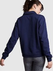 Victoria's Secret PINK Midnight Navy Blue Polo Sweatshirt - Image 2 of 3