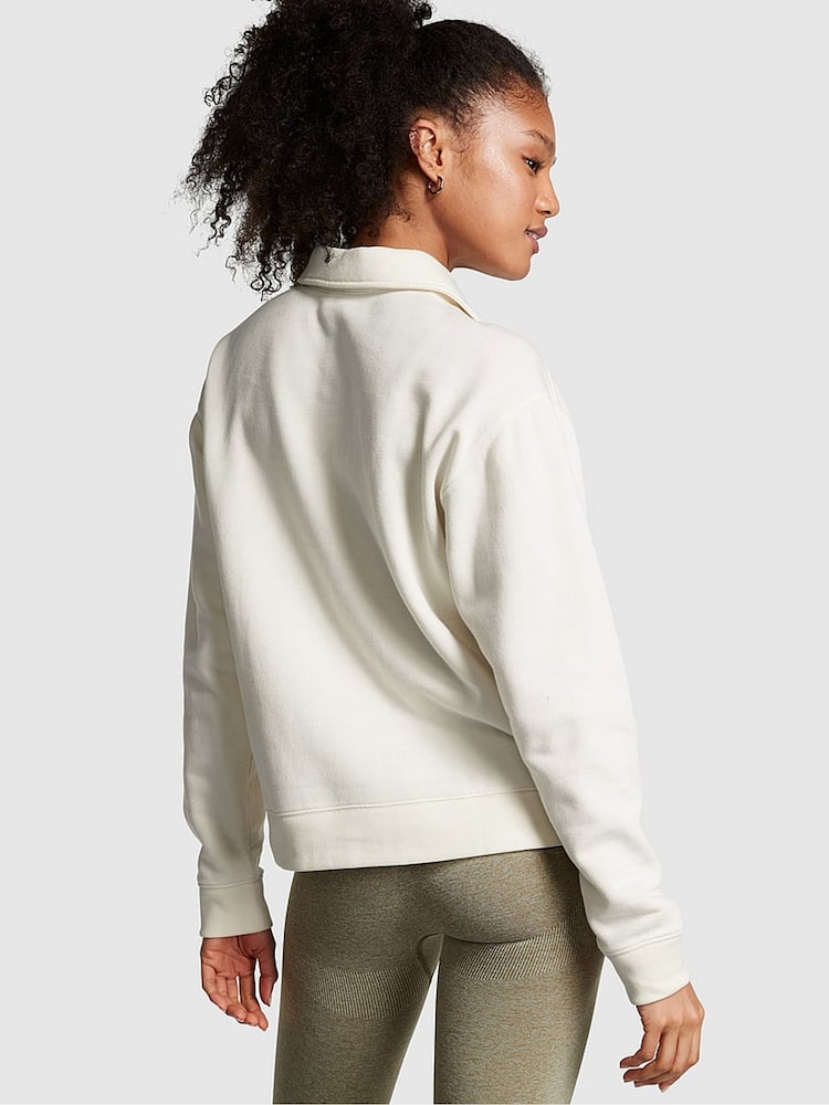 Victoria's Secret PINK Cream Polo Sweatshirt - Image 2 of 3
