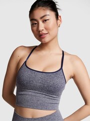 Victoria's Secret PINK Midnight Navy Marl Blue Seamless Air Sports Bra - Image 1 of 1