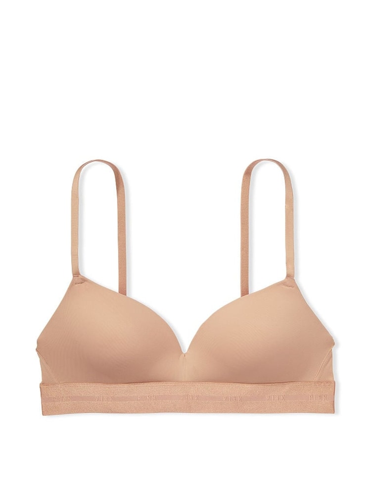 Victoria's Secret PINK Nude Praline Non Wired Push Up Smooth T-Shirt Bra - Image 2 of 2