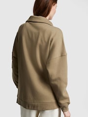 Victoria's Secret PINK Dusted Olive Green Oversized Cargo Pocket Full Zip Jacket - Image 2 of 3