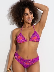 Pour Moi Purple Fold Over Bermuda Bikini Brief - Image 2 of 5