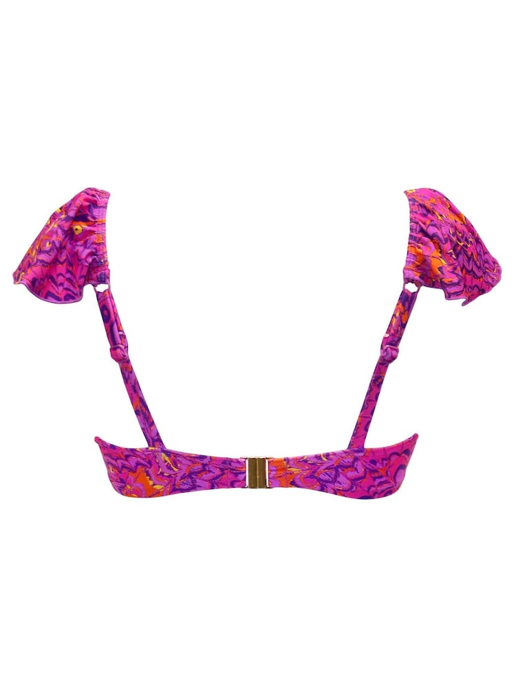Pour Moi Purple Non Padded Bermuda Bikini Top - Image 5 of 5