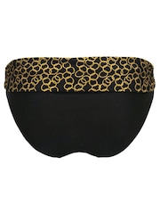 Pour Moi Black/ Gold Fold Over Casablanca Bikini Brief - Image 5 of 5