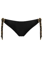 Pour Moi Black/ Gold Tie Side Casablanca Bikini Brief - Image 4 of 5