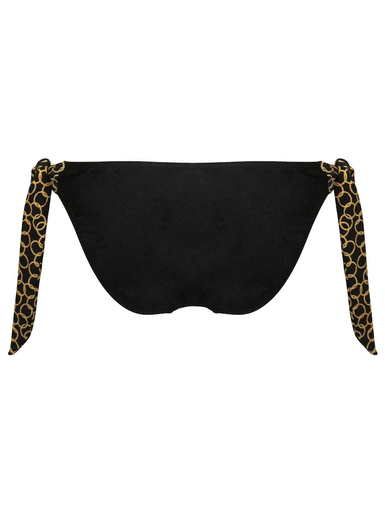Pour Moi Black/ Gold Tie Side Casablanca Bikini Brief - Image 5 of 5