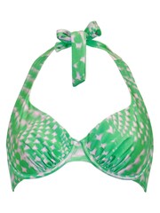 Pour Moi Green Halter Portofino Bikini Top - Image 4 of 5