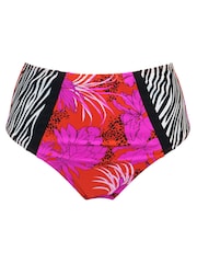 Pour Moi Red Animal Print High Leg In The Mix Bikini Brief - Image 4 of 5