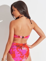 Pour Moi Red Animal Print Triangle In The Mix Bikini Top - Image 3 of 5