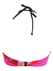 Pour Moi Red Animal Print Triangle In The Mix Bikini Top - Image 5 of 5