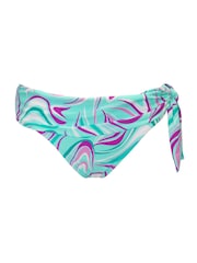 Pour Moi Blue Fold Over Carnival Bikini Brief - Image 4 of 5