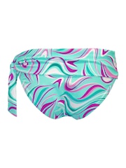 Pour Moi Blue Fold Over Carnival Bikini Brief - Image 5 of 5