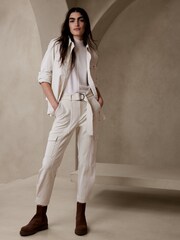 Banana Republic White Slim Refined Stretch Cargo Trousers - Image 1 of 4