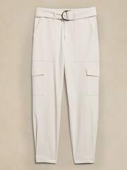Banana Republic White Slim Refined Stretch Cargo Trousers - Image 4 of 4
