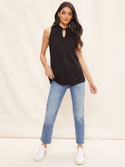 Friends Like These Black Twist Neck Sleeveless Tunic - Image 3 of 4
