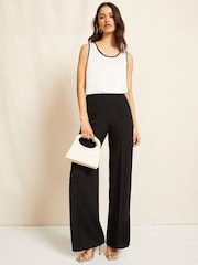 Friends Like These White Satin Scoop Neck Shell Top - Image 3 of 4