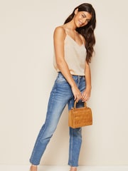 Friends Like These Cream Strappy Sleeveless Satin Cami Top - Image 3 of 4