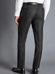 Charles Tyrwhitt Charcoal Grey Slim Fit End On End Ultimate Performance Suit Trouser - Image 2 of 4