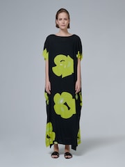 leem Black Printed Printed Kaftan - Image 1 of 6