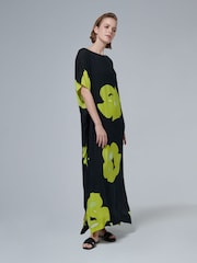 leem Black Printed Printed Kaftan - Image 3 of 6