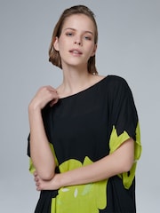 leem Black Printed Printed Kaftan - Image 5 of 6