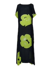 leem Black Printed Printed Kaftan - Image 6 of 6