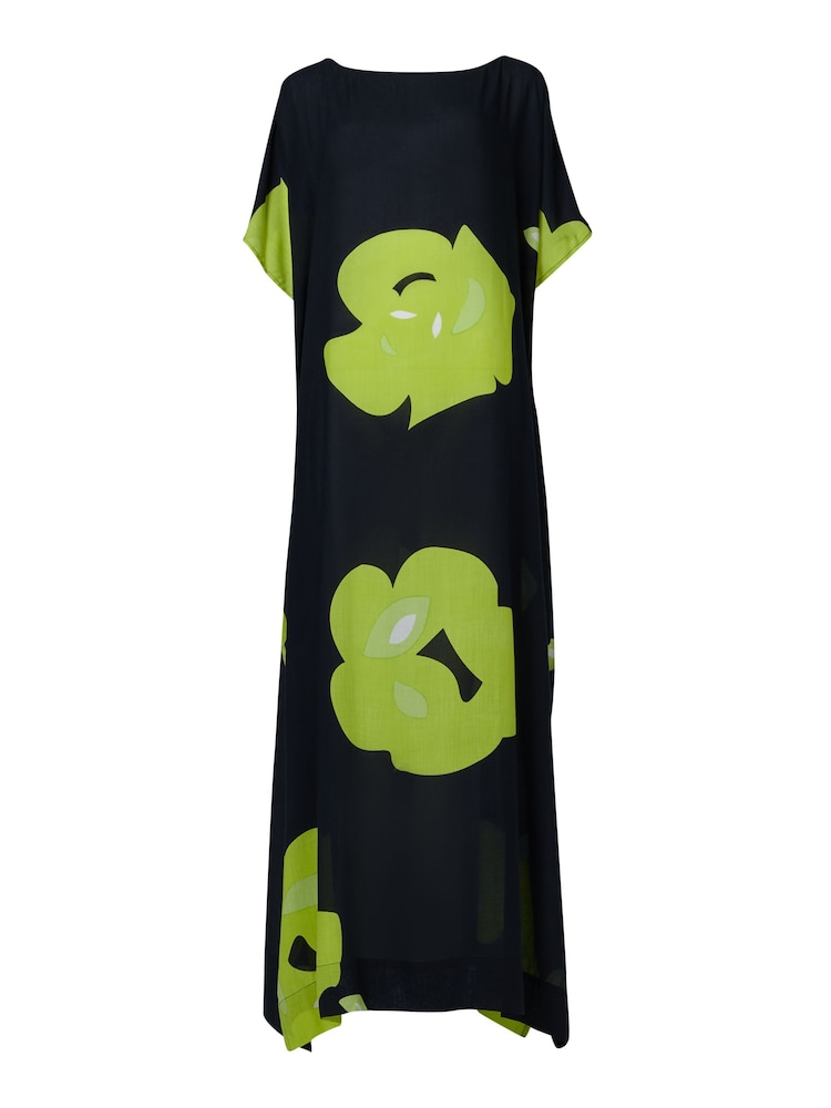 leem Black Printed Printed Kaftan - Image 6 of 6