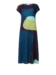 leem Grey Printed Plisse Midi Dress - Image 6 of 6