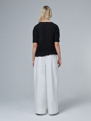 leem Black Plisse Top - Image 2 of 5